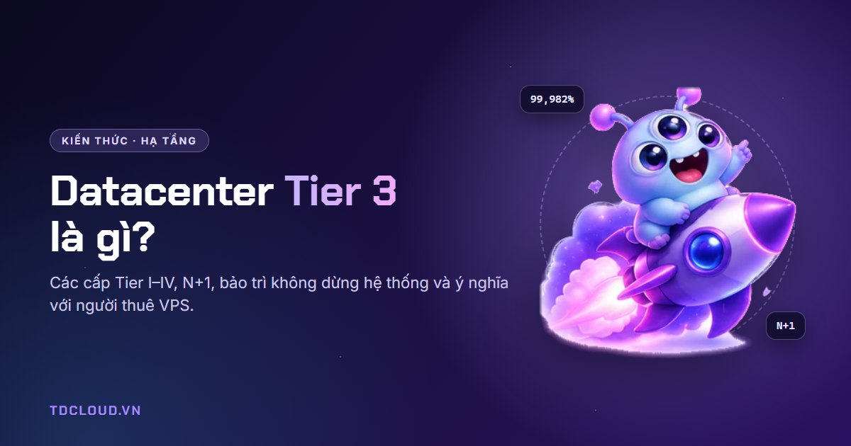 Datacenter Tier 3 là gì? Các cấp Tier I–IV và ý nghĩa khi thuê VPS