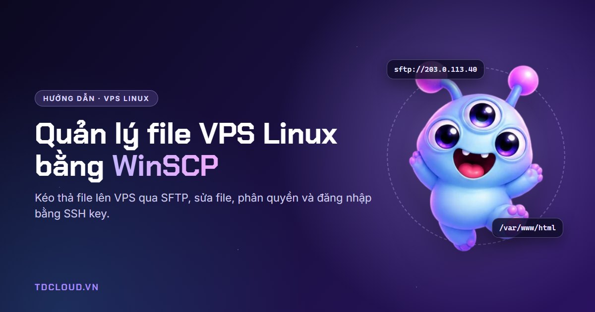 Cách quản lý file VPS Linux bằng WinSCP: tải lên, sửa file, phân quyền