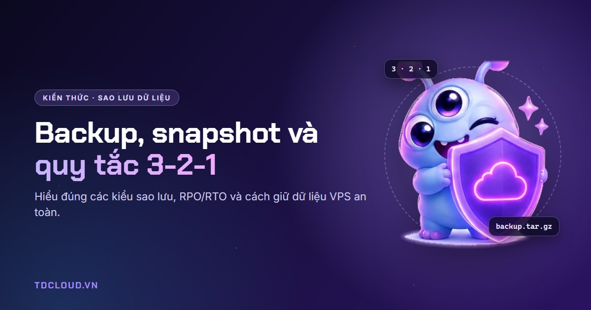 Sao lưu dữ liệu là gì? Backup, snapshot và quy tắc 3-2-1 cho VPS